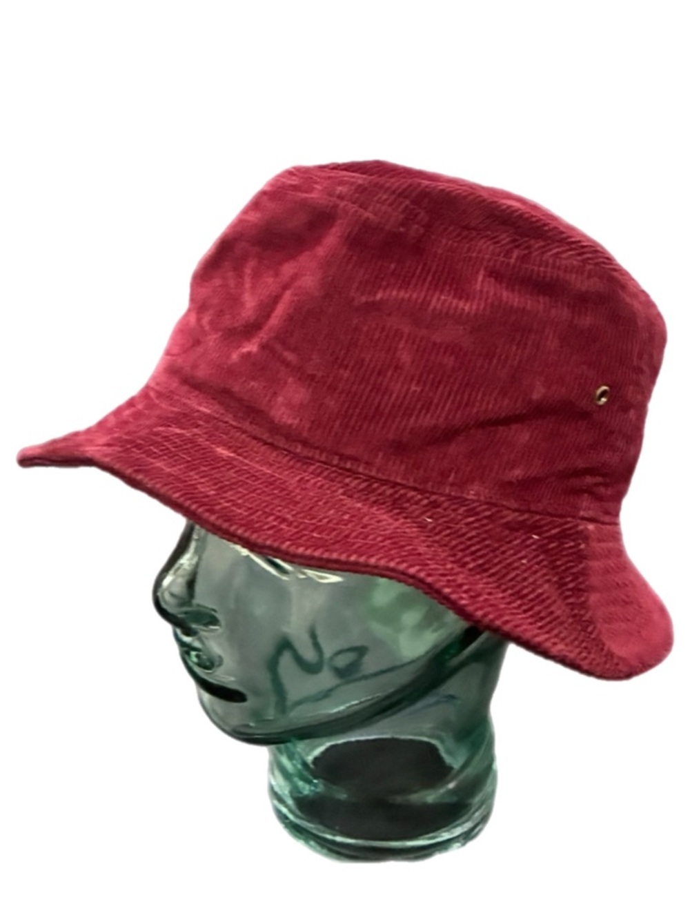 Newhattan Red Corduroy Bucket Hat Skater Outdoor Sz S/M Unisex Cotton Streetwear